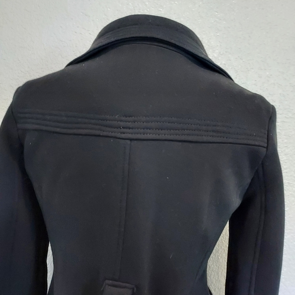 Kenneth Cole Black Button Pea Coat Size Small - Picture 8 of 13